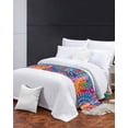 thumbnail image 3 of Xipuska Colorful Bed Runners for Queen Size Bed, Decorative Bed Throws for Foot of Bed, Ethnic Modern Abstract Watercolor Tie-Dye Bed Runner Sofa Throw Bedding Scarf Protector Slipcover for Bedroom, 3 of 6
