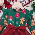 thumbnail image 3 of Drtj Toddler Girls Christmas Dresses Long Sleeve Winter Comfy Active Graphic Outfits, Sized 6-7Y, Color Red Gingerbread Man, 3 of 12