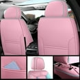 thumbnail image 3 of Red Rain Pink and Blue Leather Seat Cover Universal Car Seat Cover 2024 New 13Pcs Fit Car Auto Truck SUV (U-Pink+Blue+Blue), 3 of 8