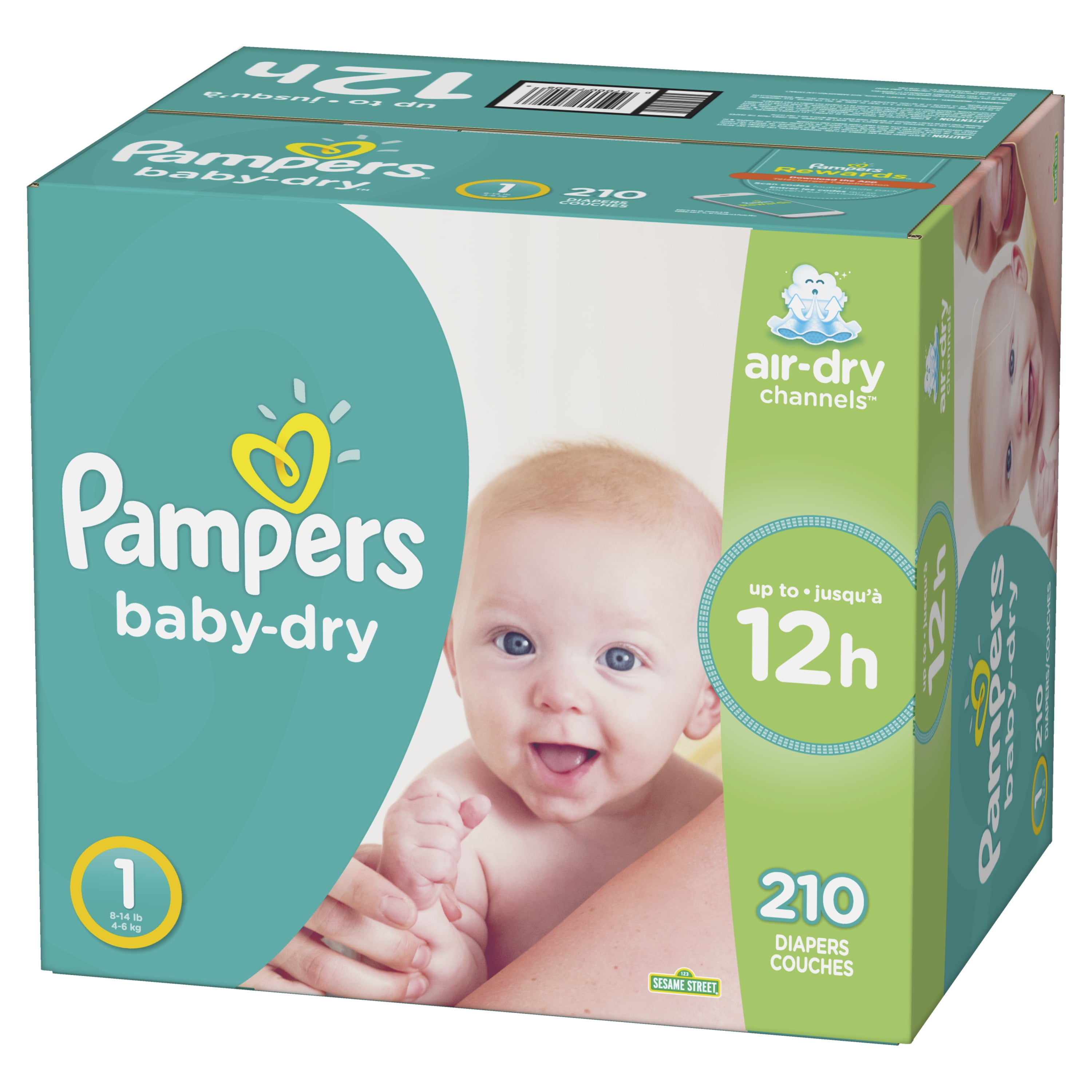 PAMPERS 6430650 à 12,42 € - Pampers Couches baby-dry taille 7 Extra Large,  15+ kg