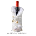 thumbnail image 2 of Decoración Navideña Juego De Botellas De Vino Restaurante De Moda Vestirse Bolsa De Vino De Champán Diseño De Escena Único Juego De Vino De Copo De Nieve Con Dos Pompones De Nieve Para El Hogar Noticed HA027629-02, 2 of 6
