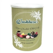 Washburn Holiday Premium Belgian Chocolate Filled Candy Holiday Collection 15.5 oz. Canister