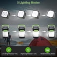 thumbnail image 2 of Linterna de camping, luces LED solares y recargables por USB, luces portátiles plegables para tienda de campaña, camping y senderismo., 2 of 5