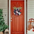 thumbnail image 7 of SKYSONIC Independence Day Welcome Sign for Front Door,All Seasons Welcome Wreath Porch Hanging Decoration for Farmhouse Wall Home Holiday Decoration - 11.8x11.8in, 7 of 7