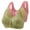 Green+Pink, variant on 2 Pack Women'S Floral Bra Front Closure Push-Up Anti-Sagging Beauty Back Shaping Lift Wirefree Support Smoothing Green+Pink 48