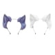 thumbnail image 1 of 2 diademas con orejas de gatito para el pelo, accesorios para disfraces de Navidad Blanco y azul, 1 of 9