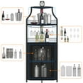 thumbnail image 3 of Kselythan Corner Bar Cabinet for Liquor,Wine Bar Cabinet with Glass Holder, Liquor Bar Cabinet with Mesh Door and Adjustable Shelf, Liquor Cabinet Bar for Home Bar, 3 of 7