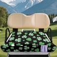 thumbnail image 3 of XYZCANDO Green Shamrock 2 Passenger Golf Cart Seat Cover | Non-Slip Washable Terry Cloth with 4 Storage Pockets | Fits EZGO Club Car Yamaha, 3 of 8