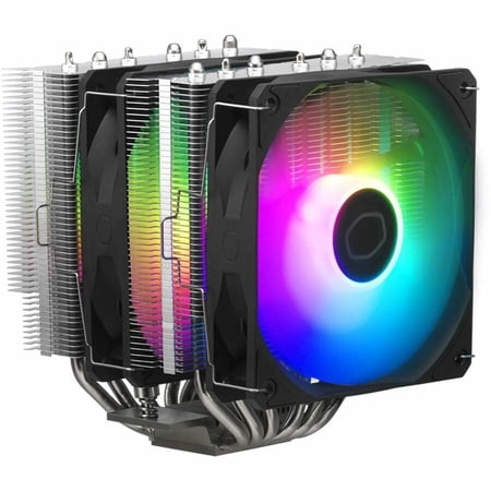 Cooler Master Hyper 620S Dual Tower CPU Air Cooler, ARGB Sync, 120mm PWM Fan, 6 Pipes