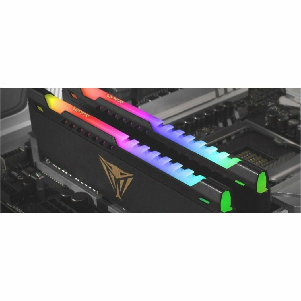 Patriot Viper Steel RGB DDR4 RAM 32GB (2X16GB) 3600MT/s CL18 1.35v UDIMM Desktop Gaming Memory Kit Compatible with XMP - PVSR432G360C8K
