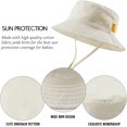 thumbnail image 5 of Cotton Baby Sun Hat Infant Toddler Boys Girls Bucket Hats Summer Sun Protection Kids Beach Caps, 5 of 5
