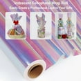 thumbnail image 5 of 34 in x 66 Ft Iridescent Cellophane Wrap Roll - Extra Wide Cellophane Paper - Iridescent Transparent Cellophane Roll Plastic Wrap for Gift Baskets, Treats, Crafts, Party & Christmas Gift Wrapping, 5 of 6