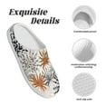 thumbnail image 5 of Lsque Tropical Leaves Pattern Womens Comfort Cotton on Scuff With Memory Foam and Anti-skid Sole Slipper-40/41, 5 of 7