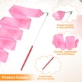 thumbnail image 3 of Uxcell 2Pcs Cintas de Baile, 78.7" Cintas de Gimnasia Rítmica para Danza, Varitas de Malabares para Danza Artística, Rosa, 3 of 7