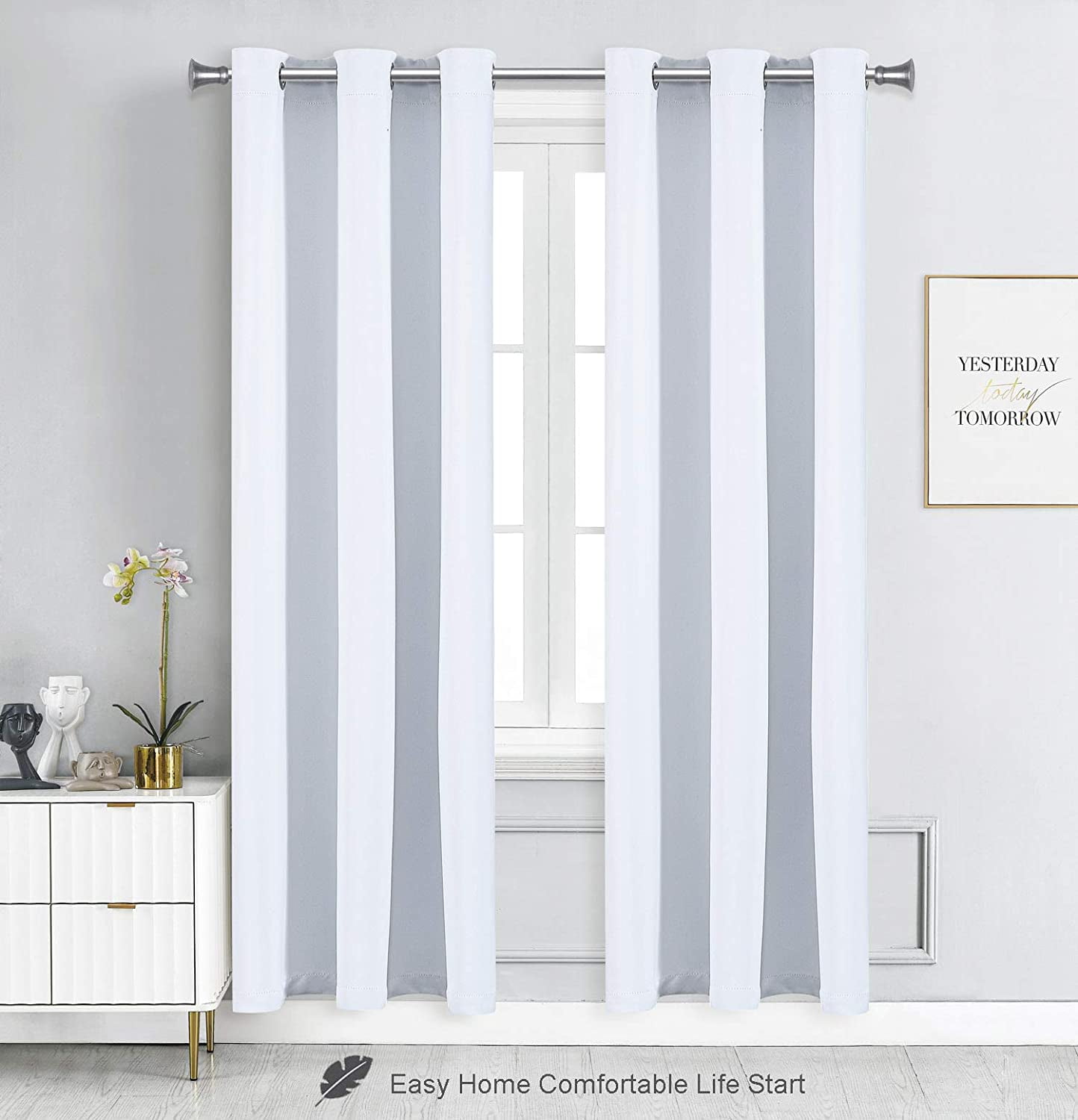 Details about   Twill Linen Curtains Living Room Blackout Curtains Bedroom Kitchen Fabric Drapes 