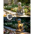 thumbnail image 6 of Yinghao 9.8" Solar Cat Resin Garden Statues Outdoor Lights with Lanterns Waterproof Animal Figurine Outside Decorations for Yard Ornaments Unique Gift, 6 of 9