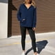 thumbnail image 4 of Tops para mujer,Sudadera con capucha y media cremallera para mujer, jersey de manga larga, sudadera informal de poliéster, sudadera con capucha extragrande para usar en casa, sopatenor, 4 of 8