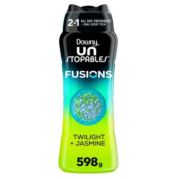 Downy Unstopables Fusions In-Wash Laundry Scent Booster Beads, Twilight and Jasmine Scent, 2-in-1 All Day Freshness + Dual Scent Technology
