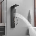 thumbnail image 4 of 1-Jet Rainfall Modern Shower Panel System with Rainfall Waterfall Shower Head and Shower Wand in Matte Black, 4 of 11