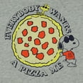 thumbnail image 2 of Peanuts Snoopy T-Shirt Men's Joe Cool Everybody Wants A Pizza Me Adult Ringer Tee, 2 of 3