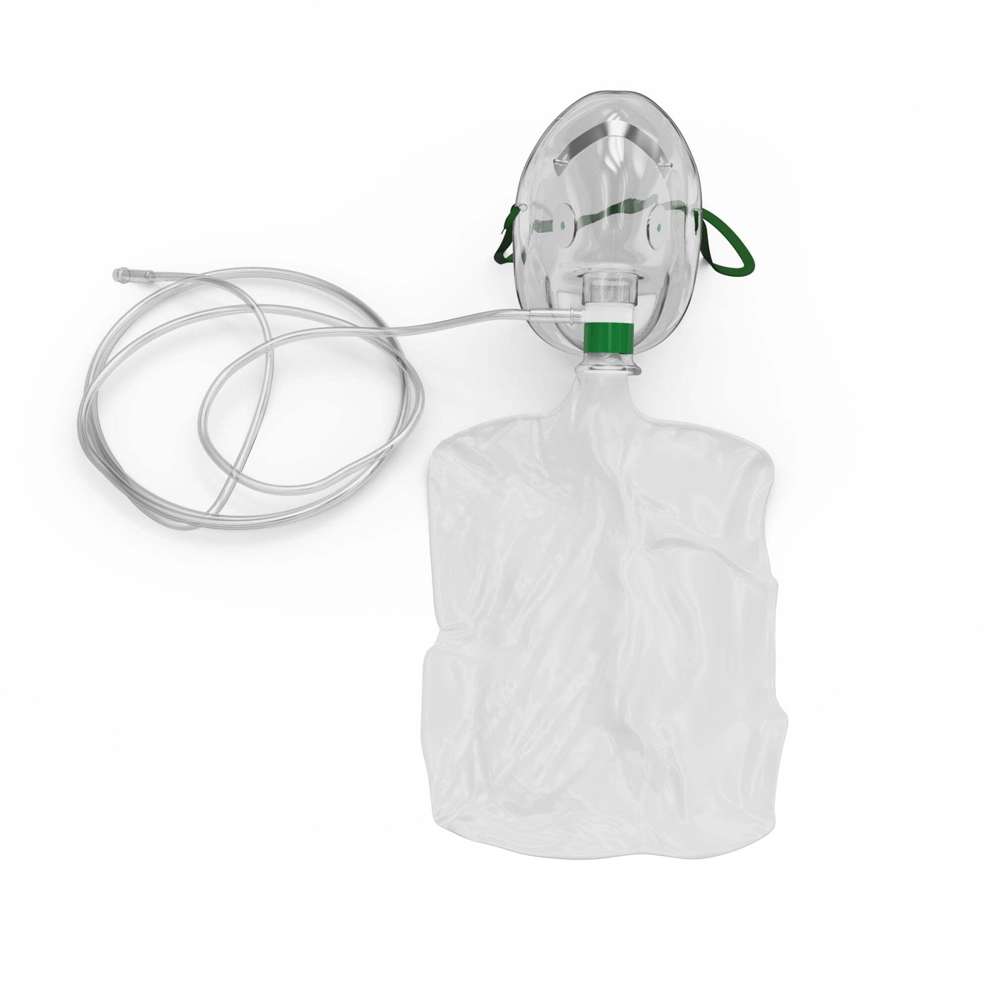 Endure Industries High Oxygen Concentration Delivery Elongated Non-Rebreathing Oxygen Mask,(Pack of 5), Rebreather Oxygen Mask (Adult Size)