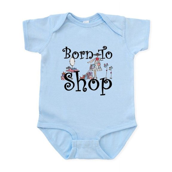CafePress - Born To Shop Infant Bodysuit - Baby Light Bodysuit, Size Newborn - 24 Months