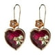 thumbnail image 2 of Claret Corazón Flor Pendientes High End Fashion Pendientes Accesorios para Mujer Niña para Regalo, 2 of 8