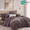 Dark purple, variant on Catami Prewashed fabric 7-piece Bed in a Bag King Comforter Set with Sheets,Beige