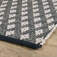 thumbnail image 5 of Dainty Diamond Navy/Ivory Handwoven Cotton Rug, 8' x 10', 5 of 6
