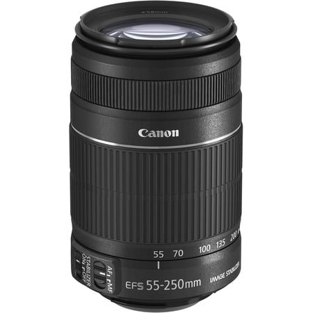 Canon EF-S 55-250mm f/4-5.6 IS II Telephoto Zoom Lens, White Box, International Version