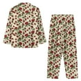 thumbnail image 7 of FOR U DESIGNS Vintage Rose Pajama Sets for Women 2 Piece Button Up Long Sleeve Button Pajamas Tops for Women Size 4XL Womens Nightwear Sets Button Front Sleepwear, 7 of 7