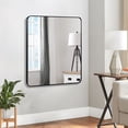 thumbnail image 2 of Dtwnek 30 in x 30 in Black Metal Frame Square Wall Mirror for Bathroom, Living Room, 2 of 8