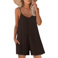 thumbnail image 1 of ORUYROP SNUGWIND Femmes Décontractée Sans Manches en Vrac Réglable Combinaisons Stretch Shorts Romper avec Poches, 1 of 5