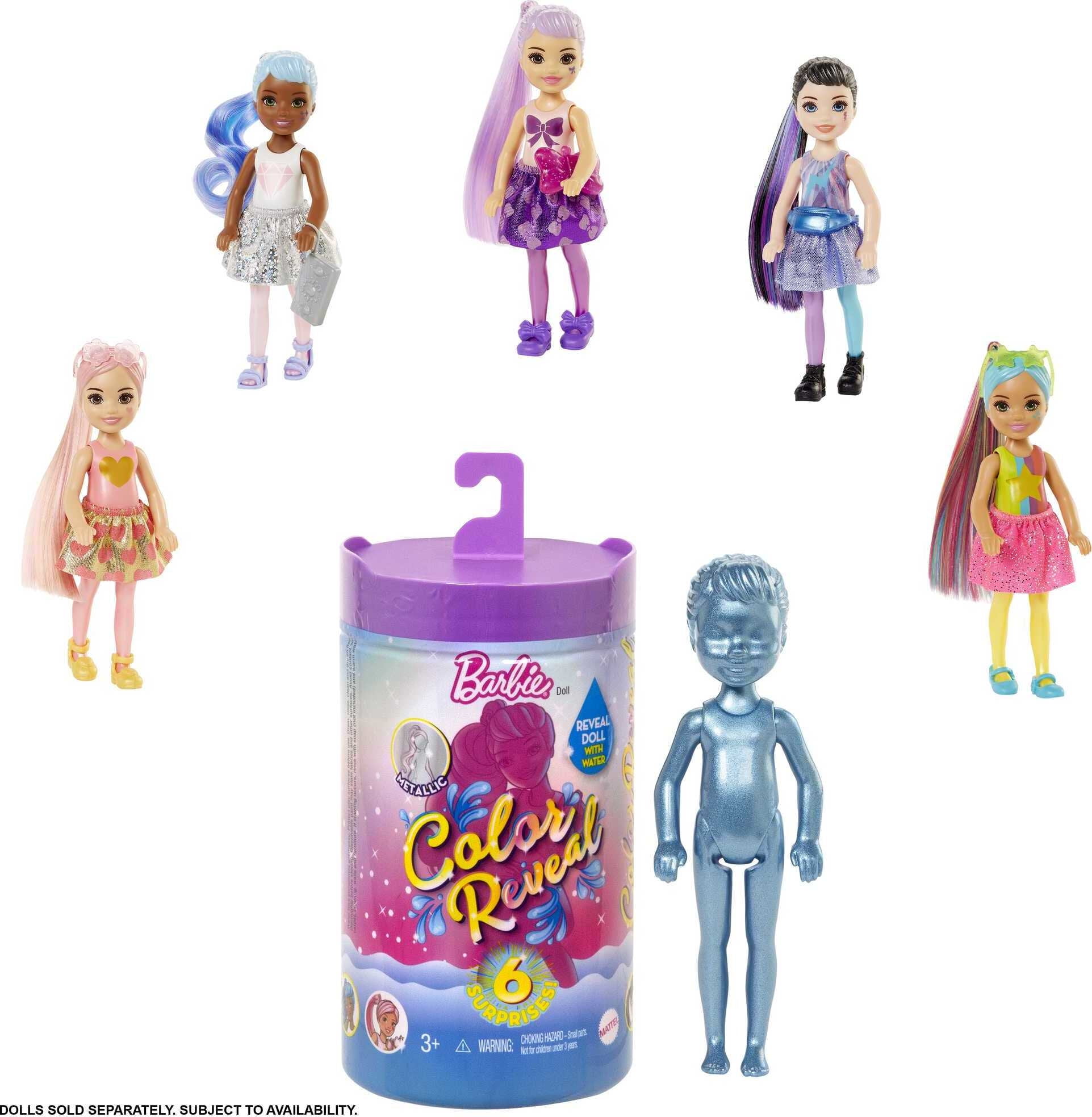 Barbie Color Reveal Chelsea Mermaid Doll With 6 Surprises 3 Mystery Bags for sale online 