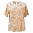 thumbnail image 4 of DHFJKG Sparkly Sequins Shirts For Women Short Sleeve Glitter Tshirt Sexy Night Out Clubwear Loose Fit Round Neck Tee Versatile Tops, 4 of 5