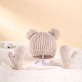 thumbnail image 1 of YAOBAMM Elastic Winter Hat Children Hat Set Thickened Knitted Good Elasticity Plush Slip Ball Decor Dome Soft Warm Ear Protection Unisex Baby, 1 of 7