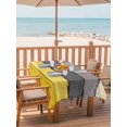 thumbnail image 6 of Outdoor Tablecloth with Umbrella Hole, Yellow Grey Spillproof Waterproof Outdoor Table Cover, Vintage Stripe Farmhouse Wood Grain Ombre Patio Tablecloths for Party Picnic Camping, Rectangle 52"x70", 6 of 9