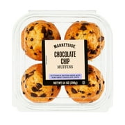 WAL-MART BAKERY Marketside Chocolate Chip Muffins, 14 oz, 4 Count