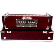 BINA Multifold Bellow 42 Keys 9 Stopper Portable Harmonium with 3½ Octaves Double Reed