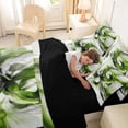 thumbnail image 5 of Homewish Green Gradient Geometric 7pcs Queen Bedding,Abstract Artwork Bedding Comforter Set Queen,Black Reversible, 5 of 8