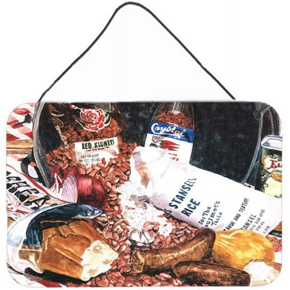 Carolines Treasures 8536DS812 Red Beans and Rice Indoor Aluminium Metal Wall or Door Hanging Prints 8x12 multicolor
