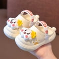 thumbnail image 2 of WUANDIXFA Toddler Shoes Little Kid Clogs Slide Sandals for 0-8yrs Kids Unisex Girls Shoes and Boys Shoes Garden Shoes Cartoon Slides Slip-Resistance Sandals Beach Slippers (White, 5.5), 2 of 6