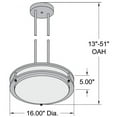 thumbnail image 4 of Access Lighting LED Pendant or Semi-Flush in Brushed Steel Color, 4 of 8