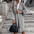 thumbnail image 2 of Vedolay Womens 2023 Coat Oversize Casuals Jacket Women Vintage Long Sleeve Basic Coat with Pocket,Gray XL, 2 of 5