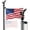Black, variant on Yescom Bravery 20Ft Eagle Topper Sectional Flag Pole Kit Aluminum Outside Inground Garden with 3'x5' USA Flag Silver
