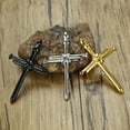 thumbnail image 3 of Pendentif Croix à Clous pour Hommes Colliers en Acier Inoxydable Punk Christian Prayer, 3 of 5