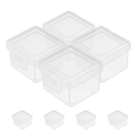 FRCOLOR Multifunctional Plastic Fridge Storage Container with Flip Lid for Sliced Cheese and Butter Transparent 8 Pcs