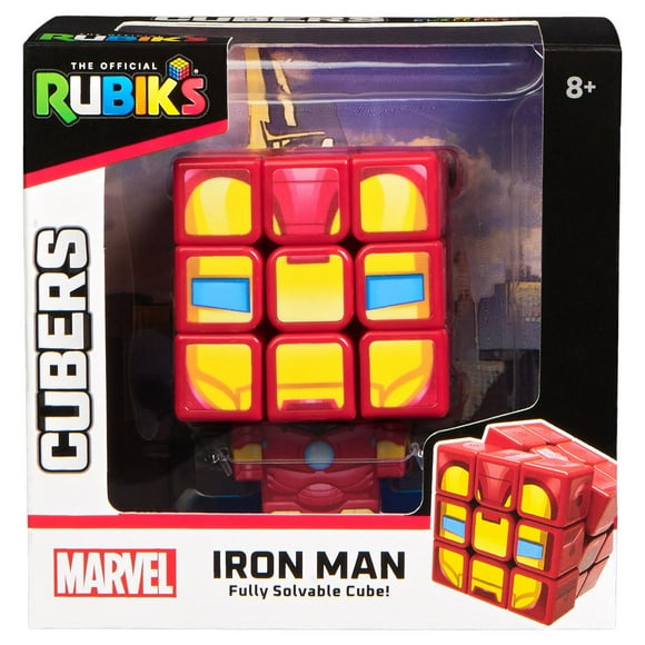 Rubik’s Cube Iron Man Cuber, Problem-Solving Challenging Brain Teaser Collectible Iron Man Fidget Toy, For Adults & Kids Ages 8+