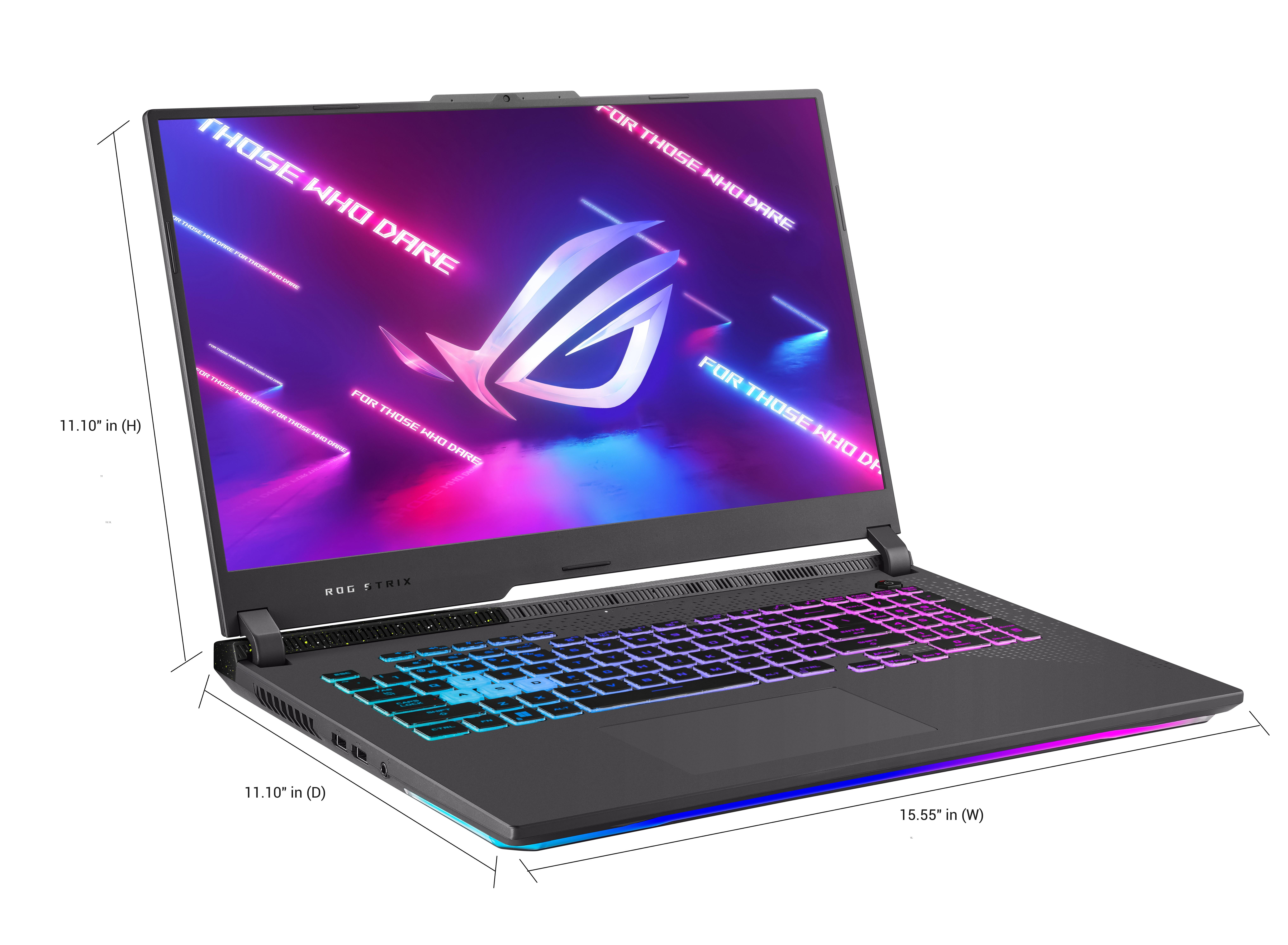 ASUS ROG Strix G17 17.3" FHD 144Hz Gaming Laptop AMD Ryzen 9-7845HX NVIDIA GeForce RTX 4070 16GB DDR5 1TB SSD Eclipse Gray (2024)