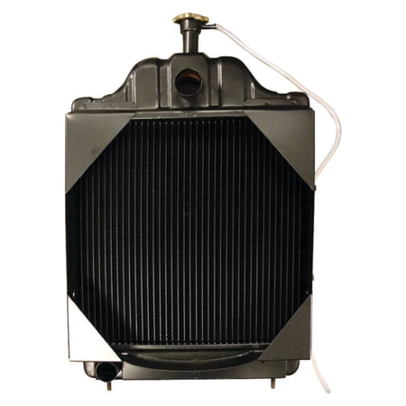 Radiator 3 Row 17.75 x 18.25 inch Core Compatible with Case 580C 584C 585C 586C Backhoe Loader Forklift G207D 207ci 4 Cyl Diesel Pressure Cap Replaces D89103 219582 Stens 1706-6512